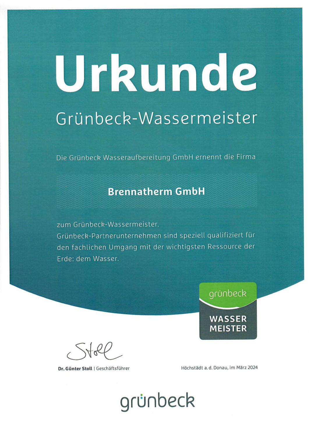 Wassermeister Brennatherm GmbH